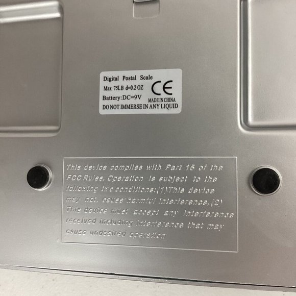 Weighmax Digital Postal Scale Model W-2822-75L Battery Operated No AC Adapter - Picture 8 of 8